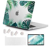 MUSHUI 4 in 1 Custodia per MacBook Pro 13 Pollici 2022-2016 (Modello: A2338 M1 M2 A2289 A2251 A2159 A1989 A1706 A1708), Morbida Case & Tastiera Cover per Mac Pro 13.3", Piante Tropicali