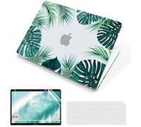 MUSHUI 4 in 1 Custodia per Macbook Pro 14 Pollici 2024-2021 M4 M3 M2 M1 Pro Max A3112 A3185 A3401 A2918 A2992 A2779 A2442, Ultra Sottile Cover Rigido in Plastica, Piante Tropicali