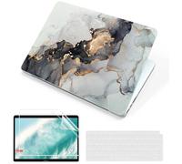 MUSHUI 4 in 1 Custodia per Macbook Pro 14 Pollici 2024-2021 M4 M3 M2 M1 Pro Max A3112 A3185 A3401 A2918 A2992 A2779 A2442, Ultra Sottile Cover Rigido in Plastica, Marmo 1