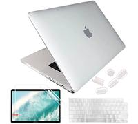 MUSHUI 4 in 1 Custodia per Macbook Pro 14 Pollici 2024-2021 M4 M3 M2 M1 Pro Max A3112 A3185 A3401 A2918 A2992 A2779 A2442, Ultra Sottile Cover Rigido in Plastica, Cristallo Trasparente