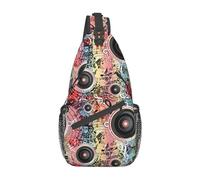Music 06 Borsa a tracolla musicale Zaino a tracolla per note musicali Zaino da giorno Zaino casual Borsa da trekking Zaino per note