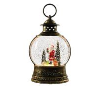 Music Box Globe - USB Battery Santa Decoration, Rotazione Lightweight Tree Holiday Ornamento, Crystal 8 canzoni | Idea regalo stagionale per la casa del soggiorno, camera da , adulti e festa di