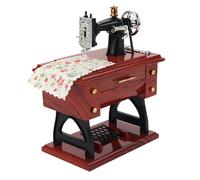 Music box macchina da cucire marrone con design a pedale tempo 14x8,5x18 c