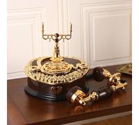 Music Box Telefono per cuore Retrò Compatto Scrivania per decorazione Marrone