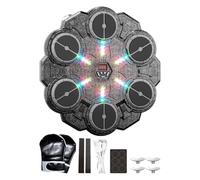 Music Boxing Machine, 9-Speed Wall Punching Trainer with LED Light, Perfect Boxing Exercise Equipment for Adults, Boys, Gym, Home Fitness, Indoor Training, Doorway, Apartment, Dorm, Workout Assembly