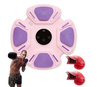 Music Boxing Machine, Electronic Smart Wireless Wall-Mounted Boxing Trainer with Gloves, Interactive Punching Target for Adults and Kids, Workout Punching Trainer for Fitness
