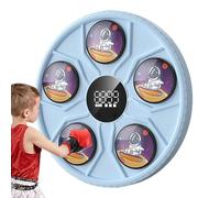 Music Boxing Machine, Electronic Wall-Mounted Punching Target with Smart Touch Screen, Battery-Powered Shock-Absorbing Indoor Workout Trainer Equipment for Home Gym Fitness Training