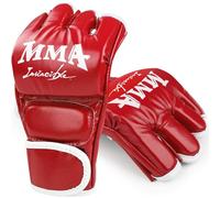 Music Boxing Machine, guanti da boxe, guanti da karate, per sparring marziale, per adulti e bambini, MMA Body Combat Taekwondo, colore: rosso