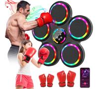 Music Boxing Machine, Intelligente Macchina da Boxe Musicale con 2 Guanti, 9 Velocità e Conteggio Automatico, 9 Modalità Allenamento, Scatole di Musica Elettronica Attrezzatura per Adulti e Bambini
