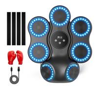 Music Boxing Machine, Macchina da Boxe Musicale con Guantoni da Boxe per Adulti e Bambini, 11 Modalità e 9 Velocità, Effetti Luminosi a LED, Boxe Musicale da Parete per Casa, Ufficio e Palestra.