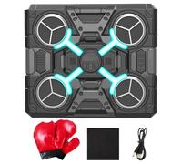 Music Boxing Machine - Pad di boxe del ritmo LED interattivo, trainer elettronico a parete con ritmi di sensore intelligente, target multifunzionale di punzonatura musicale | Fitness in palestra di ca