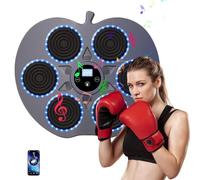Music Boxing Machine - Punzonatrice da parete a 9 velocità, gioco interattivo intelligente di boxe con Bluetooth, punti di attacco luce RGB, allenamento musicale interattivo da parete, con guanti, per