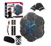 Music Boxing Machine - Wall Mount Smart Training Equipment with & Boxing Gloves for Adults & Kids, 3 Modes Exercise Equipment, Automatic Counting, Wall Mounted for Home, Office & Gym Workout