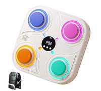 Music Boxing Machine, Wall Mounted Trainer, Light Up Punch, Interactive Boxings Toy, Rechargeable Rhythm System for Home, Gym, Training Room, Garage, 11.61x11.61x1.77 Inches