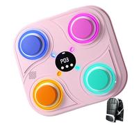 Music Boxing Machine, Wall Mounted Trainer, Light Up Punch, Interactive Boxings Toy, Rechargeable Rhythm System for Home, Gym, Training Room, Garage, 11.61x11.61x1.77 Inches