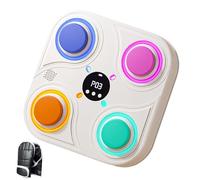 Music Boxing Trainer, Music Boxing Machine, Punching Workout Machine, Musical Punching Machine with Gloves, Light Training Boxing Trainer, Rechargeable Sport Toy, 11.61x11.61x1.77 Inches for Adults