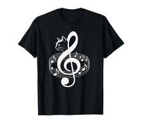 Music & Cats Lover - Divertenti Note Musicali a Forma di Gatto Maglietta