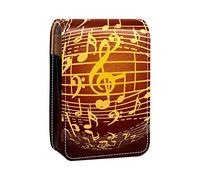 Music Clef - Custodia per rossetto, portatile, da viaggio, per rossetto, con specchio, mini scatola portaoggetti per rossetto da donna, Multicolore, 9.5x2x7 cm/3.7x0.8x2.7 in