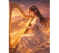 Music Composition Notebook: Fantasy Harp Theme: Staff paper notebook for songwriting, melodies, and musical ideas