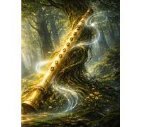 Music Composition Notebook: Forest Flute Theme: Staff paper notebook for songwriting, musical notation, and creative compositions