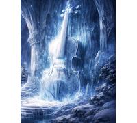 Music Composition Notebook: Frozen Violin Theme: Staff paper notebook for songwriting, musical notation, and creative compositions