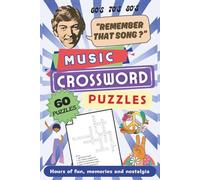 Music Crossword Puzzle Book: Crossword Puzzles with Easy to Read Print about Music from the 60's 70's and 80's | 6x9inches, 120 pages | 60 puzzles ... gift for Birthdays, Vacation and Relaxation.