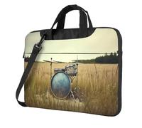 Music Drum in Field Laptop Tote Bag per Uomini Donne Manicotto Del Computer Portatile Cartella Della Spalla Borsa Messenger Computer, nero, 14 inch
