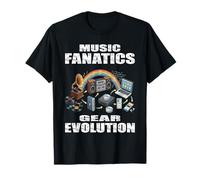 Music Fanatics Gear Evolution - Nastro in Vinile per Ascoltare Cassette Maglietta