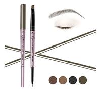 Music Flower impermeabile, matita sopracciglia doppia punta, trucco occhi a lunga durata a prova di sbavature, Marrone cachi