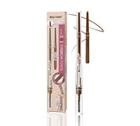 Music Flower Matita per sopracciglia 3 in 1, Penna per sopracciglia ultra sottile con spazzola e rifinitore per sopracciglia, Regali per donne, Marrone chiaro