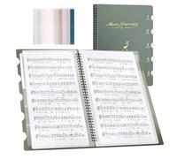 Music Folder - A4 Music Sheet Storage Binder, Choral Holder Folder for Presentation, Business, School, Work, Band, Choral, Travel, Meeting Room, Performance Use, 10.04x12.6 Inches