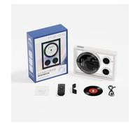 Music Frame CD Player, Music Decorative Photo Frame, Wall Mountable CD Player, with Remote Control, with 5.3 BT/wired Connections/LED Lighting, HD Calling, for Home/Office(White)