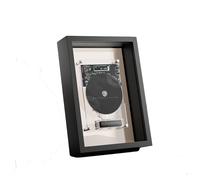 Music Frame CD Player, Wall-mounted Decorative Player, Retro Music Photo Frame CD Player, 5.0 Bluetooth/3.5mm AUX, with LED Digital Display/remote Control, Without Speakers, for Home(Black)