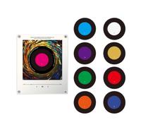 Music Fridge Magnet Rotating Vinyl Record Player With LED Light & Discs