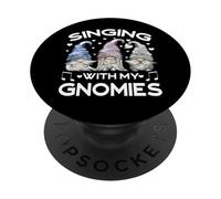 Music Gnome Graphic For Teacher Singing With My Gnomies PopSockets PopGrip Adesivo