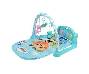 Music Gym, Kick Play Mat, Interactive Light Toy, Adjustable Piano Activity Center Early Education Sensory Development Lights Sounds Fun for Bedroom Nursery Playroom Home Daycare