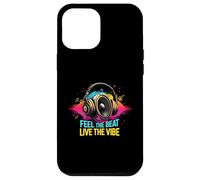 Music Headphones DJ Feel The Beat Live The Vibe Retro Sound Custodia per iPhone 12 Pro Max