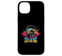 Music Headphones DJ Feel The Beat Live The Vibe Retro Sound Custodia per iPhone 14 Plus
