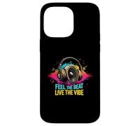 Music Headphones DJ Feel The Beat Live The Vibe Retro Sound Custodia per iPhone 14 Pro Max