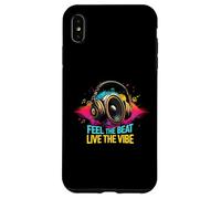Music Headphones DJ Feel The Beat Live The Vibe Retro Sound Custodia per iPhone XS Max