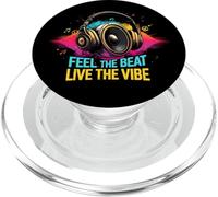 Music Headphones DJ Feel The Beat Live The Vibe Retro Sound PopSockets PopGrip per MagSafe