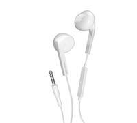 Music Hero auricolari a filo AUX, cuffiette jack 3.5mm, comandi integrati, microfono, semi in-ear, bianco
