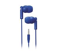 Music Hero Auricolari a Filo Stereo con Cavo Jack 3.5 mm da 1.2 m, con Microfono Integrato e Tasto per Risposta/Fine Chiamata, Blu