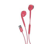 Music Hero auricolari a filo USB-C, cuffiette USB-C, comandi integrati, microfono, semi in-ear, rosa