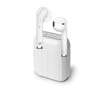 Music Hero Auricolari Twin Style True Wireless Stereo con Microfono e Tasto Risposta/Fine Chiamata, Custodia di Ricarica da 300mAh, fino a 2.5 Ore di Ascolto Musica, Bianco