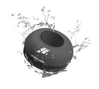 Music Hero Speaker 3W con Ventosa, Tasti per Musica e chiamate, Microfono Integrato e Vivavoce, protetto dall'acqua per utilizzo in Doccia, Bagno, Piscina e Cucina, Colore Nero