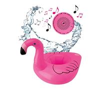 Music Hero Speaker wireless impermeabile, cassa audio 3W con gonfiabile a forma di unicorno, altoparlante per piscina, vasca e feste, mini pompa e cavo di ricarica inclusi, bianco