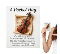 Music Hug - Handmade Motivational Keepsake, Encouragement Cards, Thoughtful Presents for Musicians and Music Lovers, Portable Positive Message Souvenir for Events and Performers, 2.36x2.2 Inches