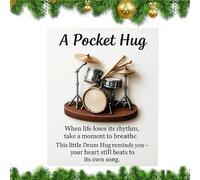 Music Hug - Handmade Motivational Keepsake, Encouragement Cards, Thoughtful Presents for Musicians and Music Lovers, Portable Positive Message Souvenir for Events and Performers, 2.36x2.2 Inches