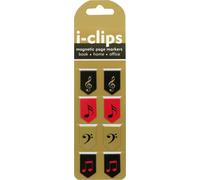 Music i-clips Magnetic Page Markers (Set of 8 Magnetic Bookmarks)